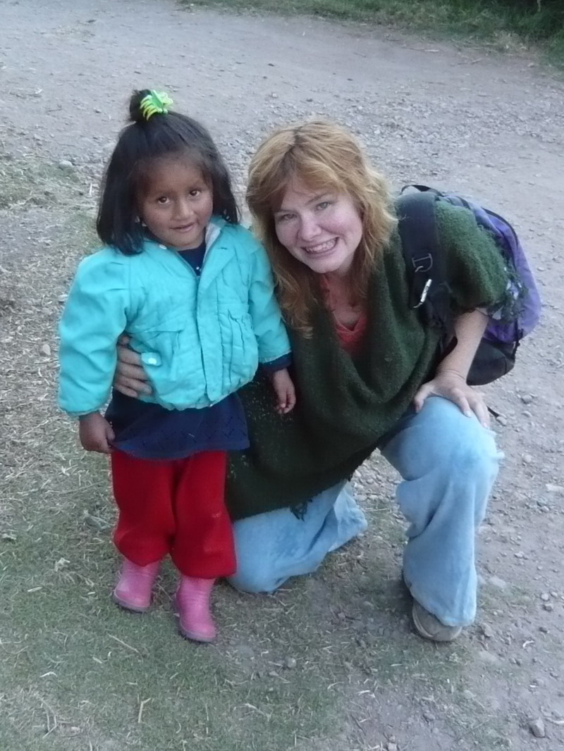 Shannon, a volunteer, with a special friend from the orphanage